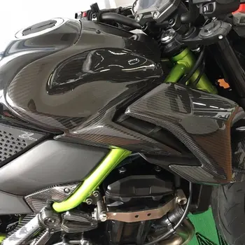 Motociklu Oglekļa Šķiedras izskatās, Gāzes Tvertnes Pusē Cover Panel Aptecētājs, Par Kawasaki Z900 ZR900 2017-2020 pa kreisi un Labajā Augšējā & Zemāka