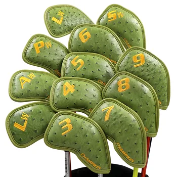 JAUNU Champkey 12pcs Golfa Dzelzs Vāciņu Headcover 3 Krāsas, PU Ādas Ar Elpu Caurumiem Golfa Dzelzs Galvas Pārvalki