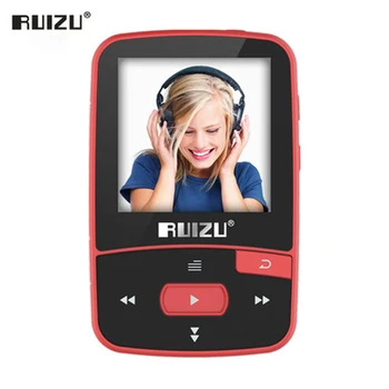 Ruizu Sportam Audio Mini Bluetooth, Mp3 Atskaņotājs Mūzikas Audio Mp 3 Mp-3, Ar Radio Digitālā augstas precizitātes (Hi-Fi) Ekrāns, Fm Flac Usb 8Gb Lossless