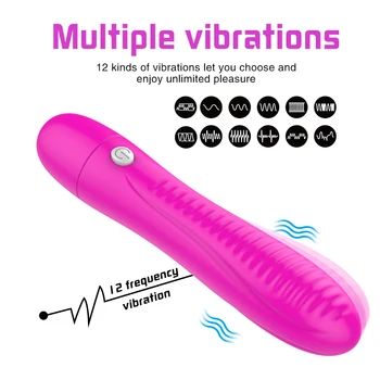 G Spot Vibrators, Dildo Sievietēm AV Vibrators 12 Ātrumiem USB Maksas Ūdensizturīgs Sievietes Maksts Klitora Vibrators Seksa Rotaļlietas Sievietēm