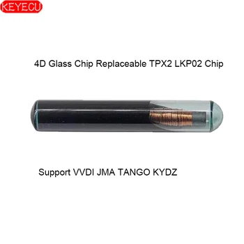KEYECU 10PCS Kopēt 4D Stikla Čipu Maināmiem TPX2 LKP02 Chip ( Atbalsta VVDI AVI TANGO KYDZ Galvenais Programmētājs)
