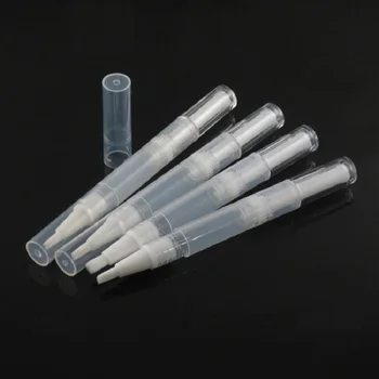3ML Plastmasas Vērpjot Pildspalvu Kosmētikas Konteinera, Lūpu Spīdums Korektors Tukšs Caurspīdīgu Nagu Kopšanas Iepakojums ar Otu, Aplikatoru