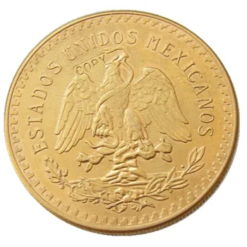 1924 Meksikas Zelta Pārklājumu 50 Peso Monētai kopēt monētas