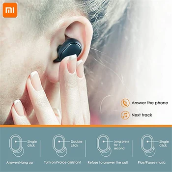 Sākotnējā Redmi AirDots S Mi Taisnība Bezvadu Earbuds Pamata S TWS Globālo Versiju Xiaomi Bluetooth Austiņas Spēle Režīmā Nulles kavēšanās Mini