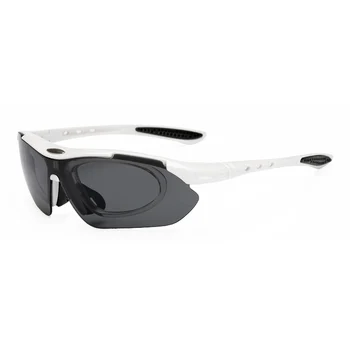 Viens polarizētās lēcas četras UV400 aizsardzības lēcas, anti-slīdēšanas āra sporta saulesbrilles ar recepšu brilles rāmis