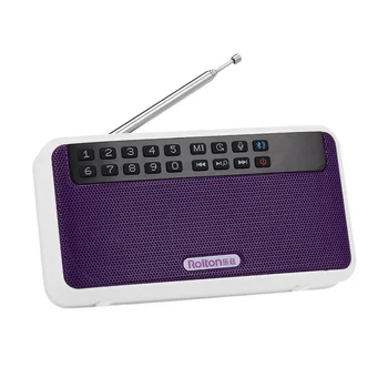 Rolton E500 6W Bezvadu Bluetooth Skaļruni, Pārnēsājamo Digitālo FM Radio HiFi Stereo TF Mūzikas Atskaņotājs ar LED Displeju PC / Telefons