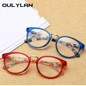Oulylan Vintage Cat Eye Lasīšanas Brilles Sieviešu Modes Vecuma Tālredzība Brilles Retro Ziedu Drukāt Dioptrijas +1.0 1.5 2.0 2.5 3.0 3.5