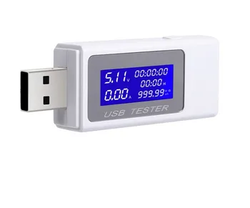 DC4-30V elektroenerģijas USB jauda, sprieguma testeris strāvas mērītāja monitors voltmetrs ammeter 0-5A 0-99 stundas, 0-150W