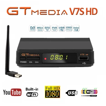 Sākotnējā GTMEDIA V7S Full HD Satelīta TV Uztvērēju Ar USB, WIFI, HD TV dekoderi Freesat v7 neviens APP iekļauts