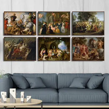 Mājas Apdare Drukāt Audekls Art Sienas, Attēlus Dzīvojamā Istaba Plakātu, Audekls Printings Gleznas vācu Peter Paul Rubens 2