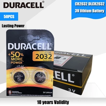 50GAB Sākotnējā DURACELL CR2032 Poga Šūnu Akumulators 3 V Litija Baterijas Pulksteņu Rotaļlietas Datoru Kalkulators Kontroles DL/CR 2032