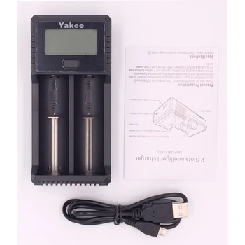 Yakee LCD Displejs USB Akumulatora Lādētājs Akumulators 3,7 v 1.48 V Li-jonu NiCd, NiMh AAA LiFePO4 18650 26650 14500
