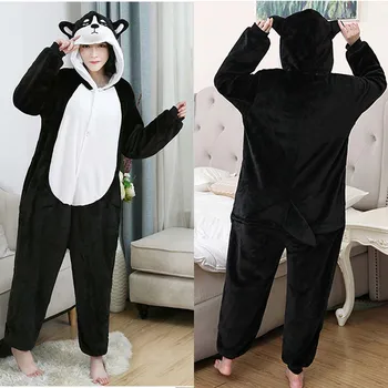 Skelets Onesies Pieaugušo Panda Uni-kukurūzas Karikatūra Onesie Sieviešu Flaneļa Pidžamas Dzīvnieku Cosplay Viens Gabals Sleepwear Bērniem Jumpsuits