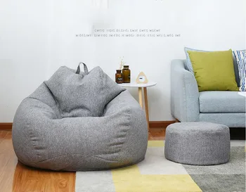 Slinks Dīvāni Segtu Krēsli, bez Pildījuma Linu Auduma sauļošanās krēslu Sēdekļa Pupu Maiss Pouf Puff Dīvāns Tatami Dzīvojamā Istaba 의자