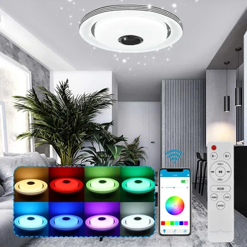 Mūsdienu 36/80W RGB LED Griestu Gaismas Mājas Apgaismojums Wifi APP Bluetooth Mūzikas Gaismas Lampas Guļamistabas i Tālvadības pults, lai Mājās