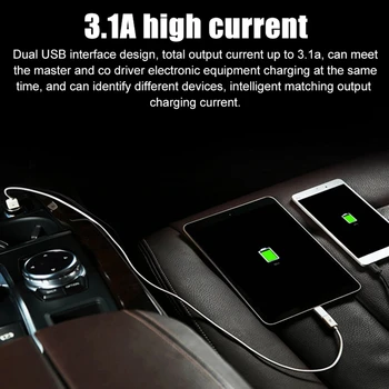3.1 Dual Auto USB Lādētāja Ligzda Ūdensizturīgs Strāvas Kontaktligzdas 12V/24V LED Ciparu Displejs Auto Laivu Jūras Motociklu