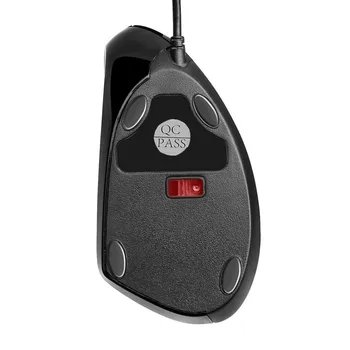 CHYI Vadu Kreiso Roku Vertikālā Pele Ergonomiska LED Backlit 1600DPI Regulējams USB Strāvas Rokas Aizsargāt Ar peles paliktnis Komplekts GAB
