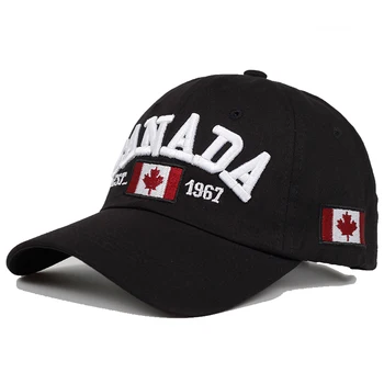 Augstas kvalitātes Kokvilnas Gorras Kanāda Beisbola cepure Karogu, Kanāda Snapback Cepure Regulējams Mens Beisbola Cepurītes Zīmola Snapback Cepure