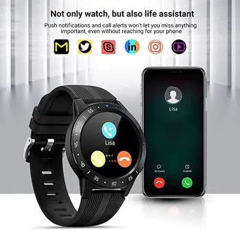 Gandley M5S SIM Karti Smart Pulksteņi Android, iOS Skatīties ar GPS Barometrs Kompass Bluetooth Zvanu Smartwatch Fitnesa Tracker Skatīties