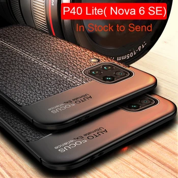 Par Huawei P40 Lite Gadījumā Luksusa Silikona Vāciņu, Triecienizturīgs Telefona Gadījumā par huawei P 40 Lite Nova 6 SE Nova 7I Būtiska Lieta