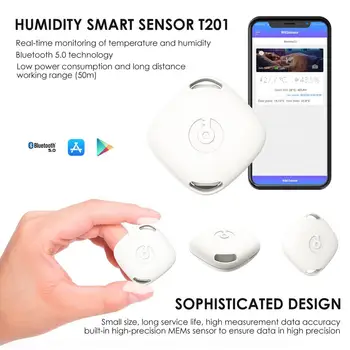 Bluetooth bezvadu Termometru Un Higrometru, Inteliģentas Sensors Sensors Strādāt Ar Android Un IOS Telefoniem 2020