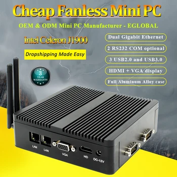 Topton Četrkodolu 3160 J1900 Fanless Mini-PC Windows 7 10 Dual NICS WIFI Linux Pfsense Maršrutētājs Ugunsmūris Servera AES-NI Atbalsta