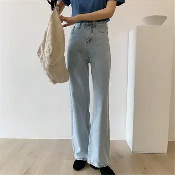 HziriP 2020. gadam Zaudēt Augsta Vidukļa Sievietēm Kovboju Plaša Kāju Bikses OLA Džinsa Streetwear Stilīgs Viss-Mača Taisni Vintage Džinsu Bikses