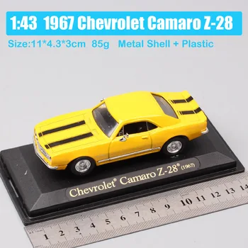 1/43 Mēroga retro vecs Chevrolet Camaro Z28 automašīnas modelis Lējumiem Transportlīdzekļu miniatūra automašīnas 1967. gada Atdarinājumus, bērnu rotaļu automašīnas vintage