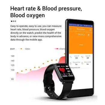 SPOVAN vīriešu sporta viedo rokas pulksteņu miega monitor pulksteņi bluetooth digitālā sirds ritma hronometrs, asins spiediena led rokas pulkstenis