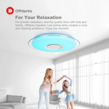 Offdarks Modernu LED Griestu Gaismas, Bluetooth Skaļrunis ar Tālvadības APP Dzīvojamā Istaba Guļamistaba Virtuves Griestu Lampas