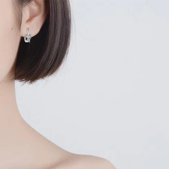 Jauns 925 sterling silver Stud Auskars Salds Kristāla Lapu Dizaina Auskari Sievietēm Korejas Modes Dāma Rotaslietas oorbellen
