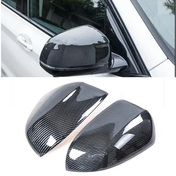 Auto piederumi ABS Oglekļa Šķiedras Izskatās Atpakaļskata Sānu Durvīm Spoguļi Vāciņš Melns, 2gab BMW X3 G01 2018