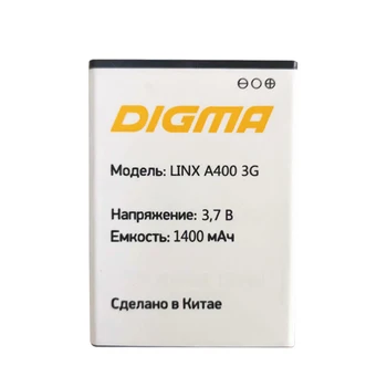 Augstas Kvalitātes LINX A400 3G Akumulatora Digma LINX A400 3G Smart Tālrunis, akumulators 3,7 V 1400mAh