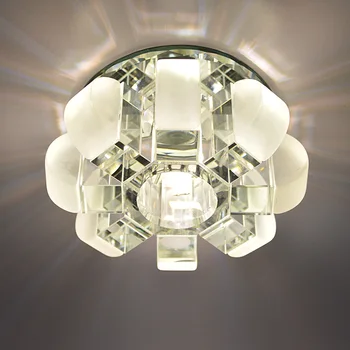 Mūsdienu Apli kristālam, Ziedu dizaina 3w LED Spuldzes Griestu Gaismas Mājas Koridora Deco Virsmas Montēta Ķirbju Guļamistaba apgaismojums