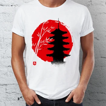 Jauns Vīriešu Īsām Piedurknēm t-krekls Japāņu Svētnīca Tradicionālo Krāsošanas Artsy T Harajuku Streetwear Cool t-veida Topi