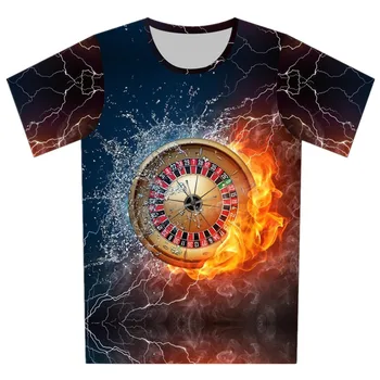 2020. gada Vasaras Sieviešu/Vīriešu 3D T-krekls Melns Caurums Zemes Yin Yang Astoņas Diagrammas Uguns Iespiests T krekls, Izmērs S-6XL Pieaugušo Modes Tshirts