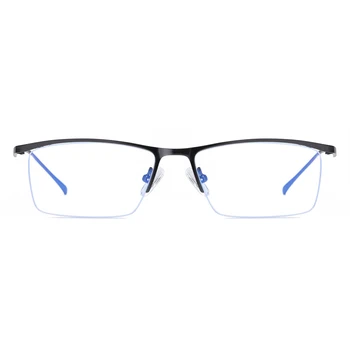 Peekaboo datoru, acu aizsargbrilles gaiši zilā puse loka vīriešu optiskie rāmji, brilles vīrieši, metāla, daļēji bez apmales