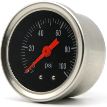 Universālā Degvielas Spiediena Regulators Platums 0-100 Psi Chrome Degvielas/Eļļas Rādītājs