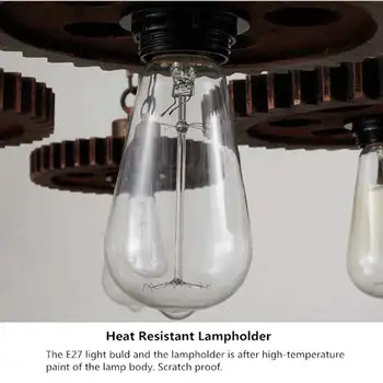 Retro Steampunk Kulons Lampas Dzelzs LED Griestu Lampas Rūpniecības Lustra, E27 Iekštelpu Apgaismojums Loft Bar Stūre Lampas Armatūra
