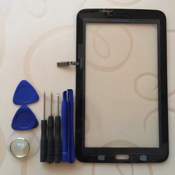 Samsung Galaxy Tab 3 Lite 7.0 T110 SM-T110 Digitizer Touch Screen Panelis Sensoru Stikla Nomaiņa + Bezmaksas Rīki