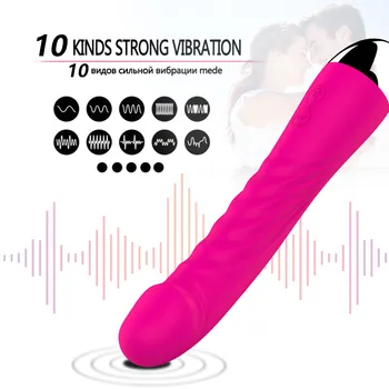 G Spot Vibrators, Dildo, lai Sieviete Ūdensizturīgs Silikona 10 Režīmi Vibrador Klitora Massager Sieviešu Masturbator Seksa Rotaļlietas, lai Sieviete