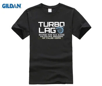 Turbo Lag Mens Smieklīgi Auto, T Kreklu - Dāvana Viņam Tētis Velciet Racinger Drift Motorsporter Tee Smieklīgi Kokvilnas T-Veida Topi, T Krekls