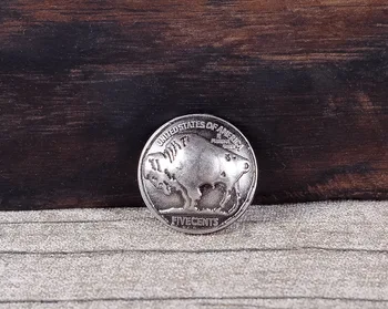10pc 22*22MM Buffalo Niķeļa Galvas, Roku darbs Leathercraft Amerikāņu Monētas Josta Conchos Kniežu Atpakaļ