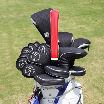 Golfa Saskaņošana Stick Aptver Ādas Augstas Kvalitātes Golfa Klubs Galvas Vāka Jaunu Traipu Un Ūdens Izturīgs