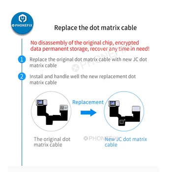 I2C Sejas Dot Matricas Noteikšanas Projektora Iface V8 Programmētājs iPhone X-11Pro max Face ID Remonta Rīku Aizstāt Dot Matrix Kabelis