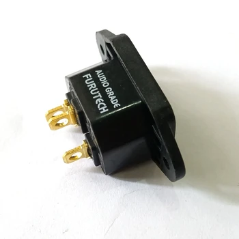 4gab T1 HIFI audio Misiņa Rodija pārklājumu IEC ieplūdes Jauda 3-pin spraudnis-ligzda AC 250V 10A IEC Sieviešu ligzda