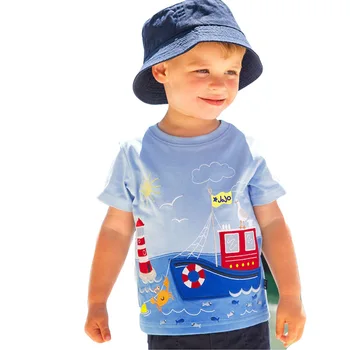 Zēnu Tops Vasaras Multfilmas Bērniem, Meitenēm, T krekli Zēnu Drēbes Bērniem Tee Krekls, Kokvilnas T-Krekls Drukas Baby Boy Apģērbs Topi