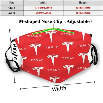 Tesla Drukāt Mazgājams Filtrs Pret Putekļiem Mutes Maska Tesla Logo Modelis 3 Spacex Kosmosa Elon Musk Roadster