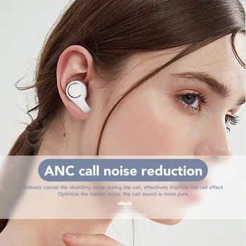 ANC TWS V5.0 Bluetooth Austiņas Bezvadu Ūdensizturīgs Dual Mic Aktīvās Trokšņu Slāpēšanas Pieskarties Skaļuma regulēšana Earbuds Austiņas Tips-c