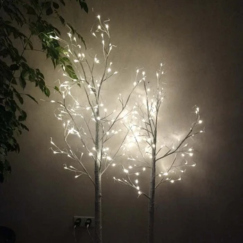 Ziemassvētku eglīte apgaismojums LED Sudraba Bērzu Lampas, Ziemassvētku rotājumi mājās ES Iekštelpu Svētku gaismas Radošo Dropship